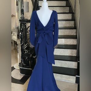 Royal blue evening gown Long mermaid style dress has never been tailored